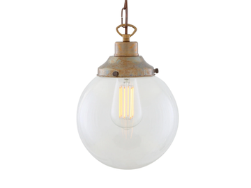 RIAD CLEAR GLOBE PENDANT LIGHT 20CM - Handmade pendant lamp by mullan lighting - view 3